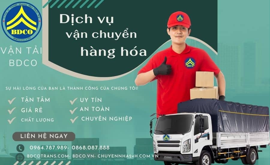 Dịch vụ xe tải chở hàng Hóc Môn, TPHCM giá rẻ - Vận Tải BDCO
